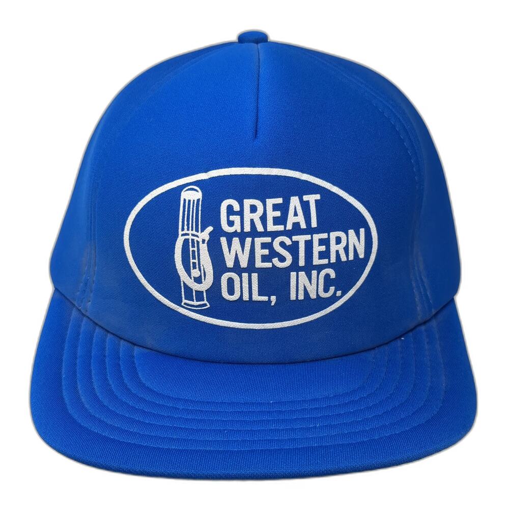 Designer Award 5 Panel Blue One Size Great Western Oil Pump Snapback Foam Hat